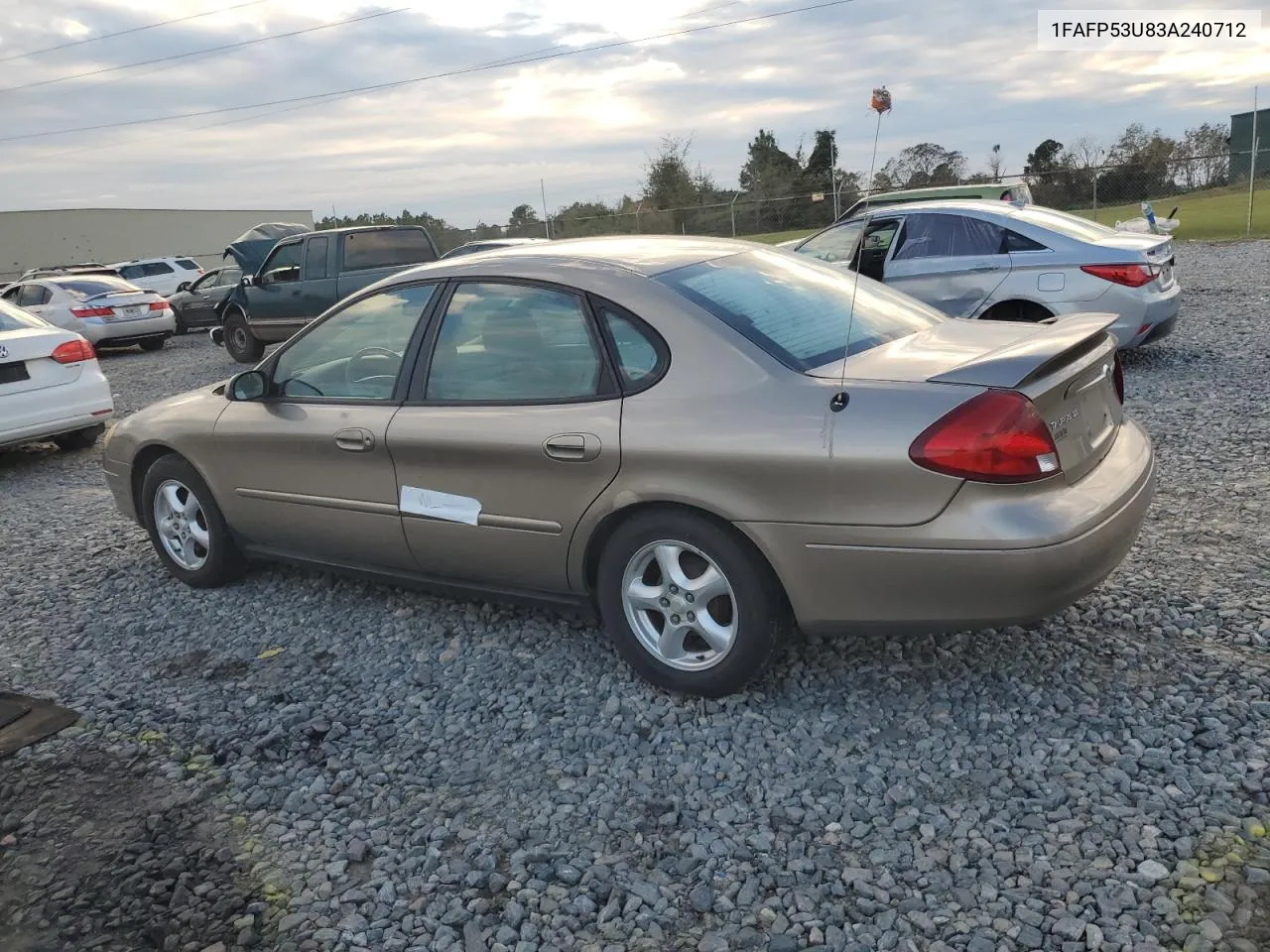 2003 Ford Taurus Se VIN: 1FAFP53U83A240712 Lot: 80375984