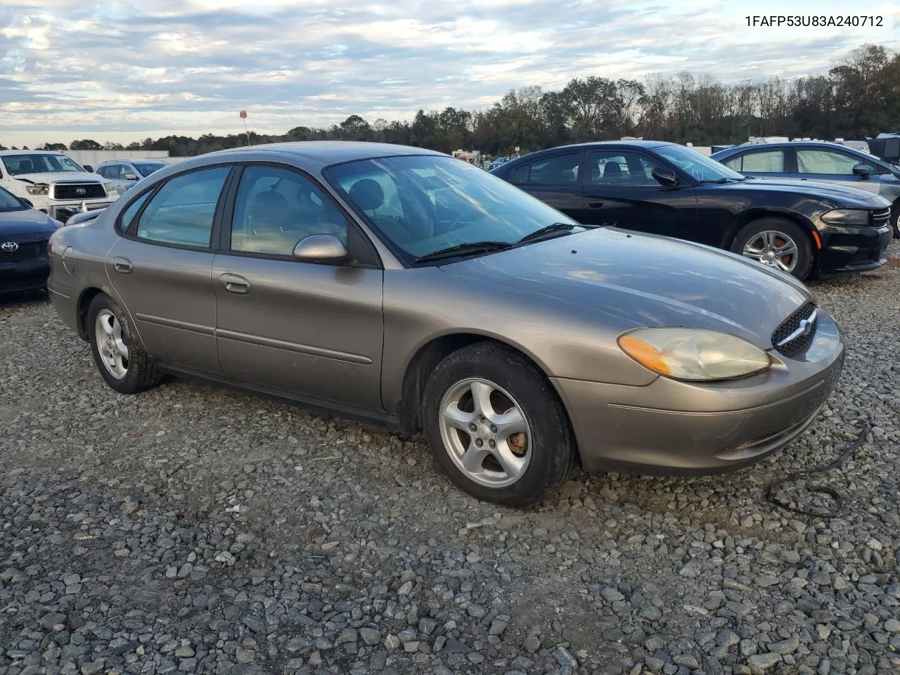 2003 Ford Taurus Se VIN: 1FAFP53U83A240712 Lot: 80375984