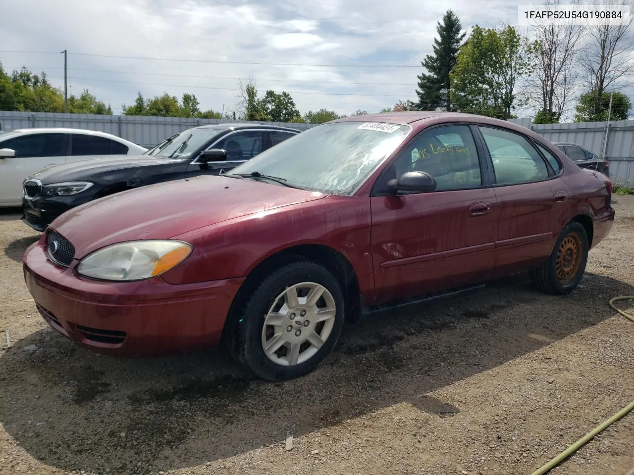 2004 Ford Taurus Lx VIN: 1FAFP52U54G190884 Lot: 67404424