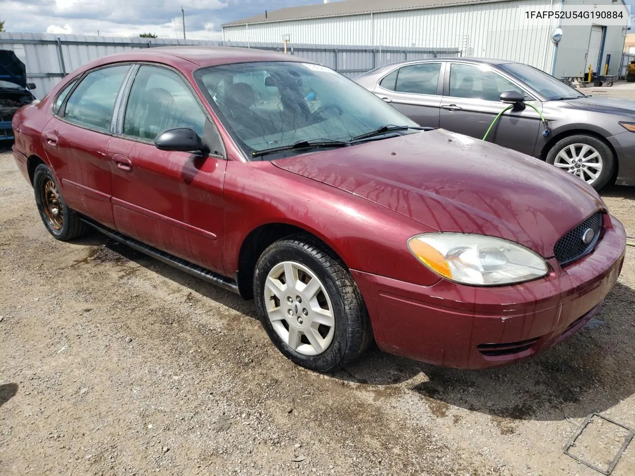 2004 Ford Taurus Lx VIN: 1FAFP52U54G190884 Lot: 67404424