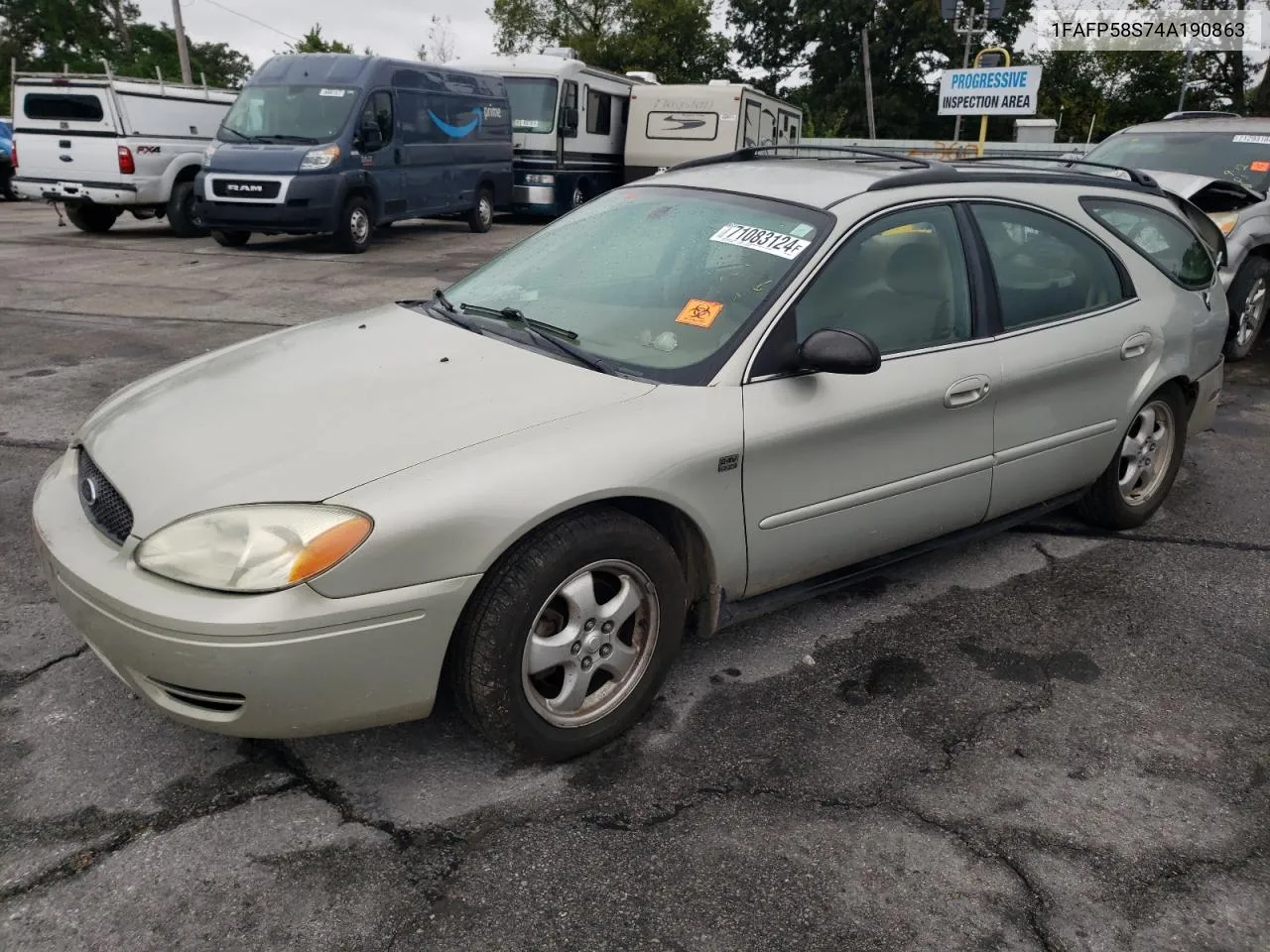 2004 Ford Taurus Se VIN: 1FAFP58S74A190863 Lot: 71083124