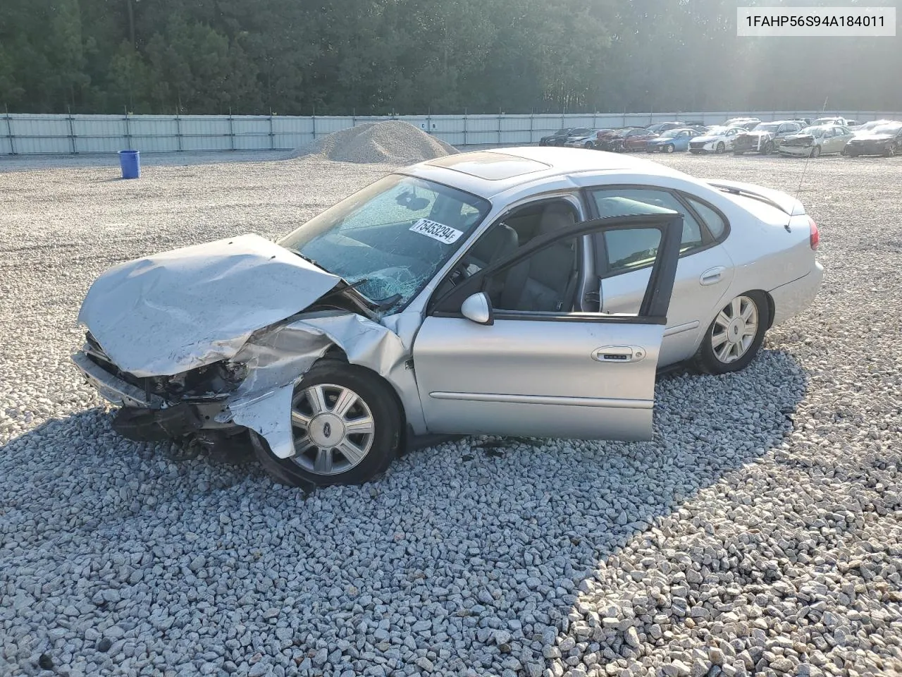 2004 Ford Taurus Sel VIN: 1FAHP56S94A184011 Lot: 75453294