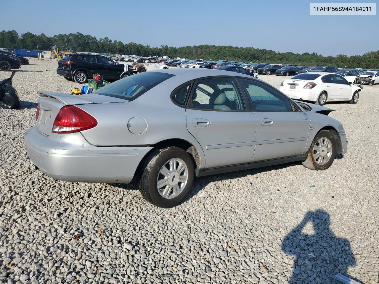 2004 Ford Taurus Sel VIN: 1FAHP56S94A184011 Lot: 75453294