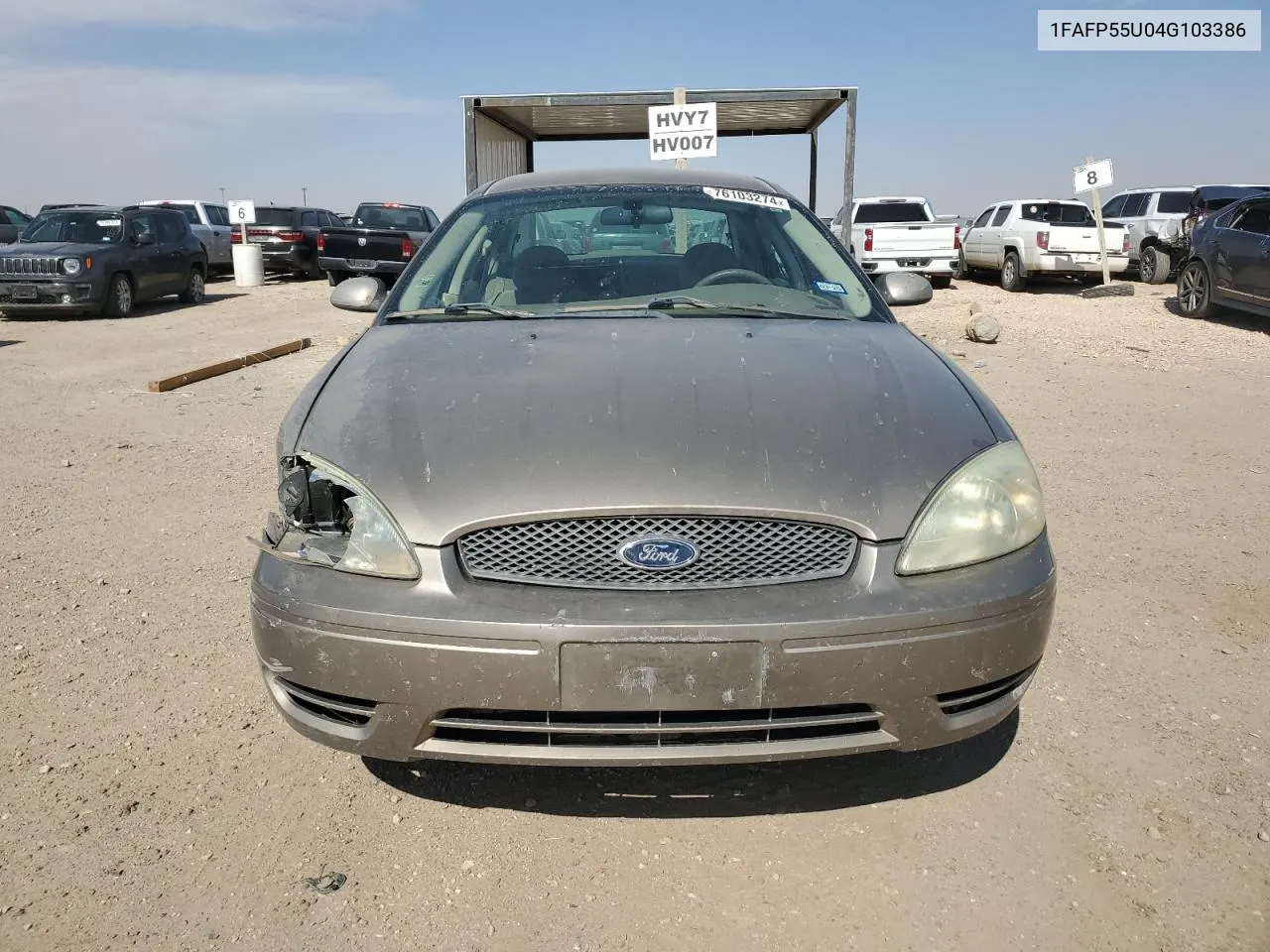 2004 Ford Taurus Ses VIN: 1FAFP55U04G103386 Lot: 76103274