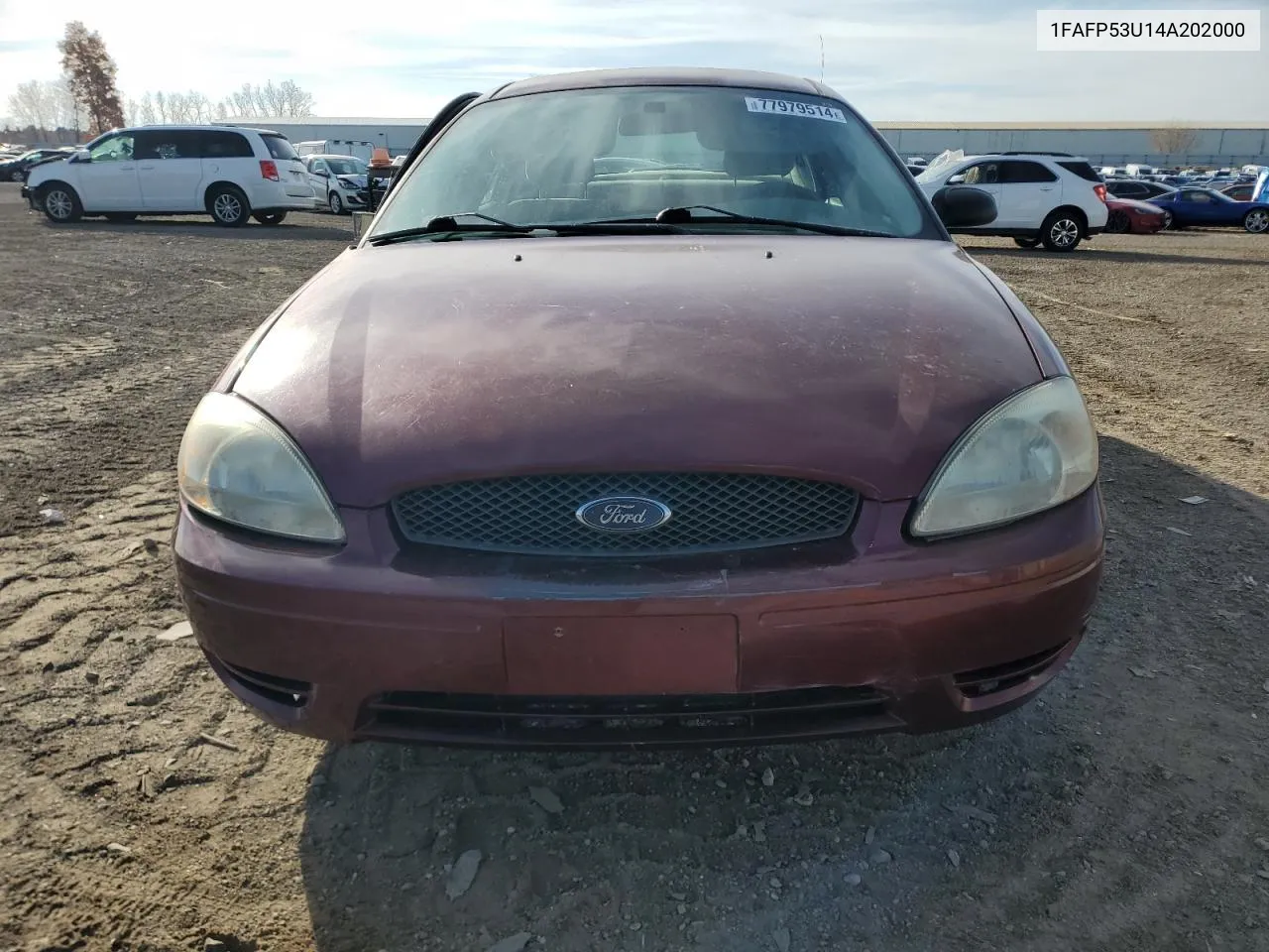 2004 Ford Taurus Se VIN: 1FAFP53U14A202000 Lot: 77979514