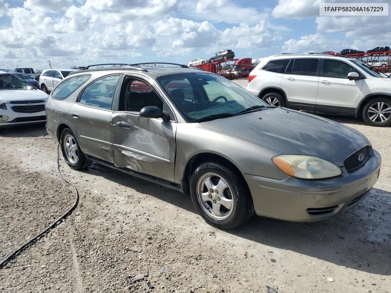 2004 Ford Taurus Se VIN: 1FAFP58204A167229 Lot: 79826714