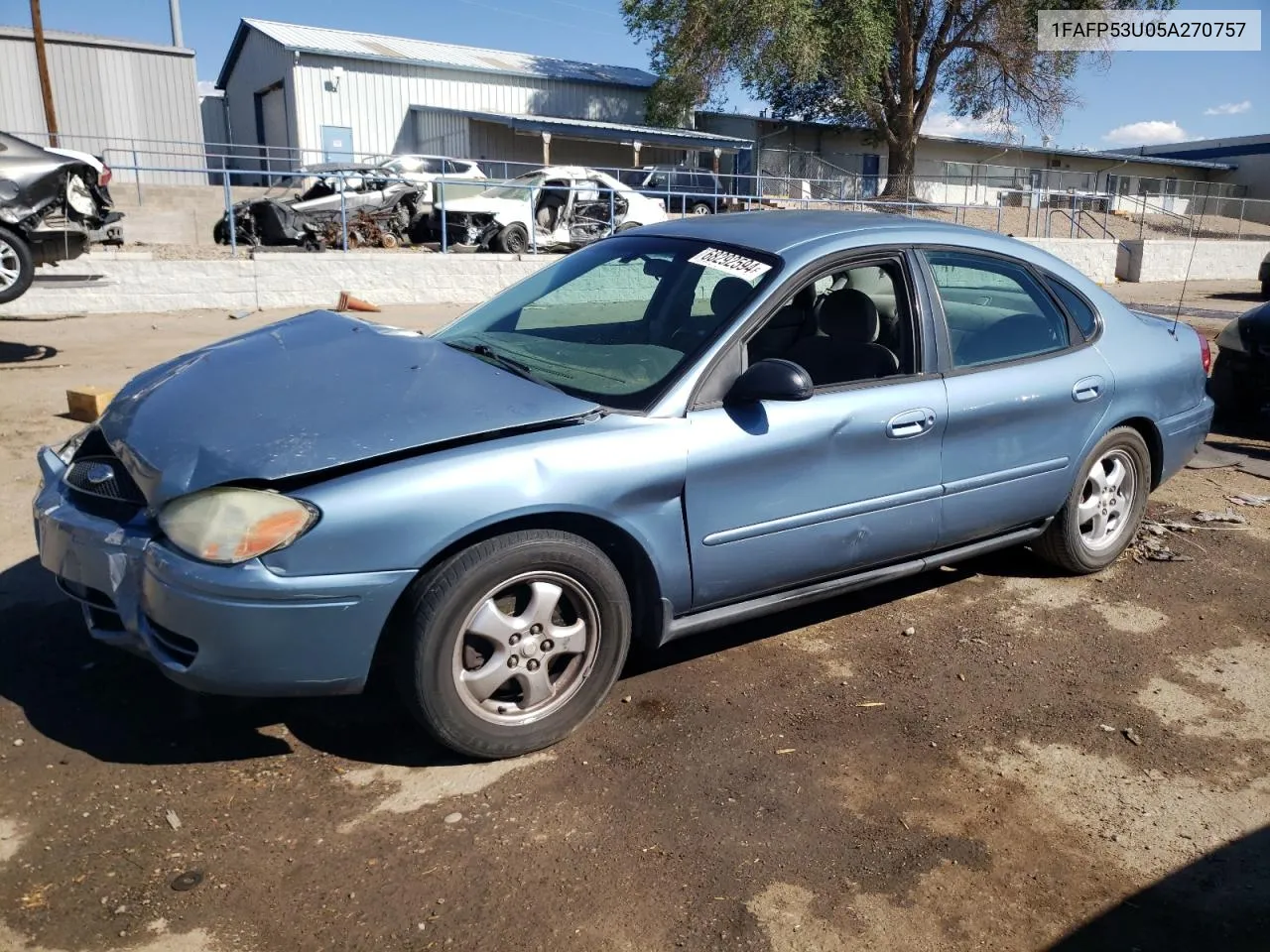 2005 Ford Taurus Se VIN: 1FAFP53U05A270757 Lot: 68292594