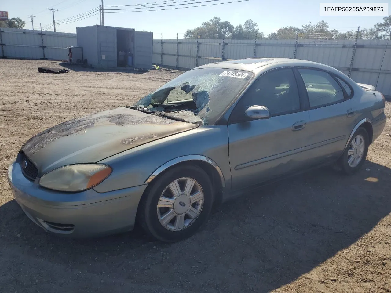 2005 Ford Taurus Sel VIN: 1FAFP56265A209875 Lot: 74739594