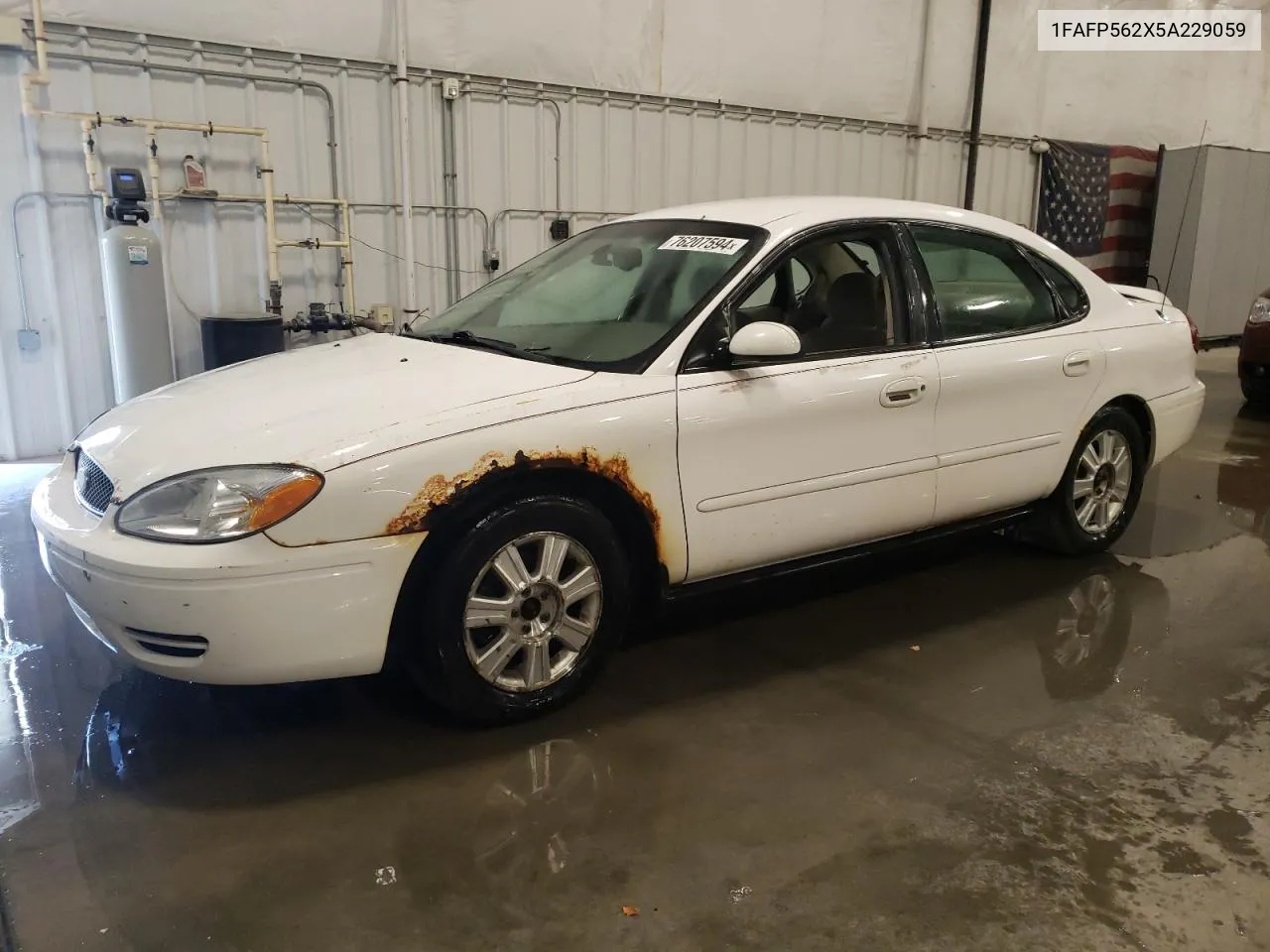 2005 Ford Taurus Sel VIN: 1FAFP562X5A229059 Lot: 76207594