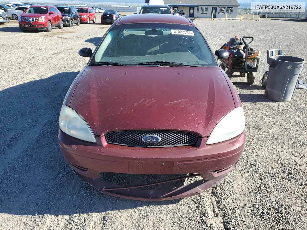 2006 Ford Taurus Se VIN: 1FAFP53UX6A219722 Lot: 57032584