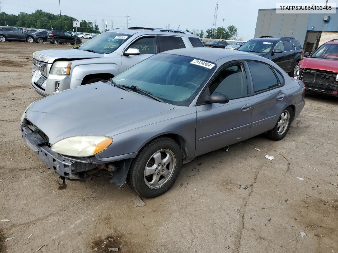 2006 Ford Taurus Se VIN: 1FAFP53U86A133485 Lot: 59134894