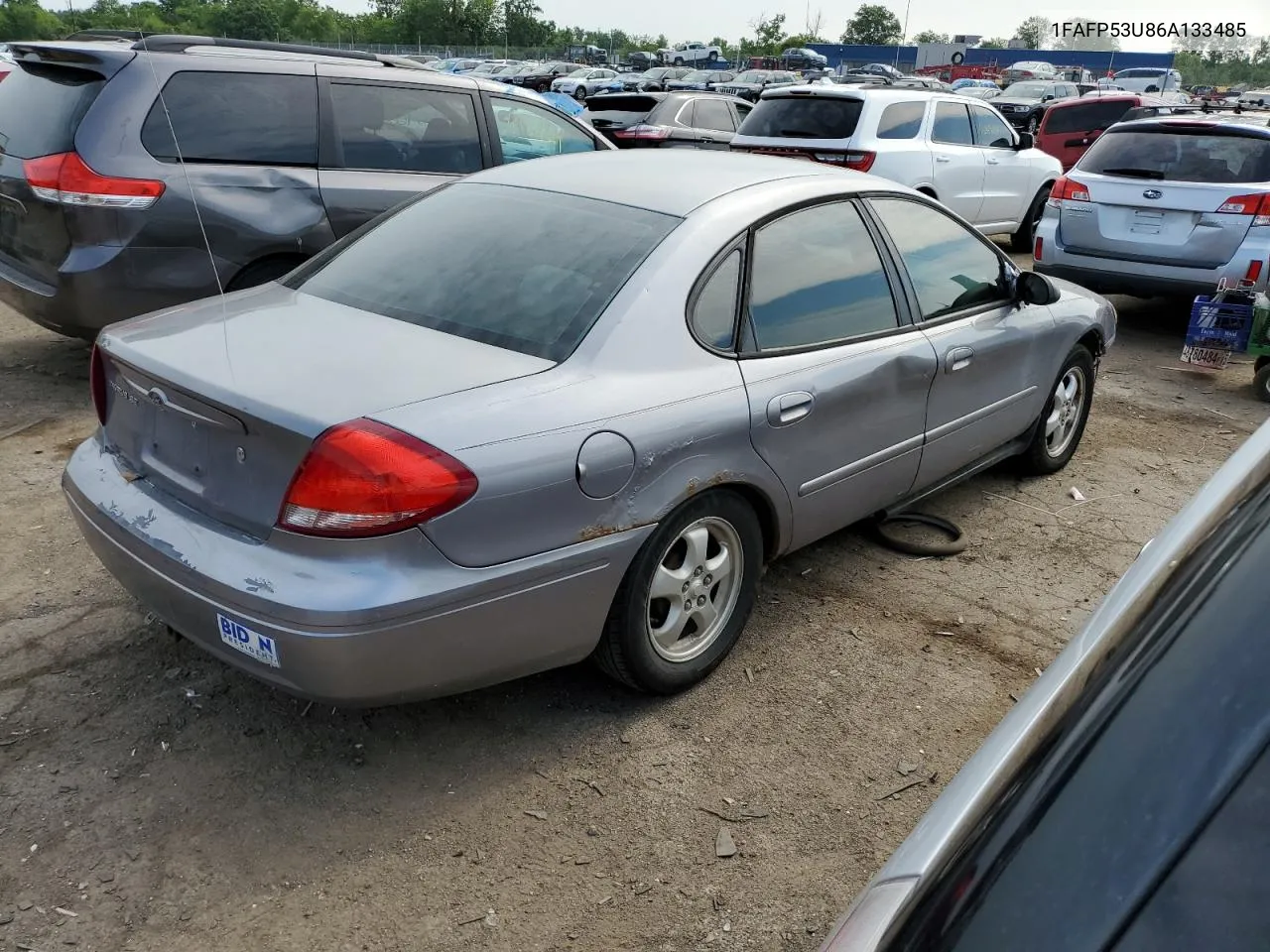 2006 Ford Taurus Se VIN: 1FAFP53U86A133485 Lot: 59134894