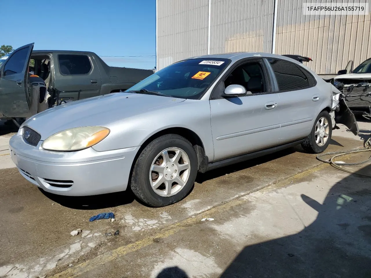 2006 Ford Taurus Sel VIN: 1FAFP56U26A155719 Lot: 72045834