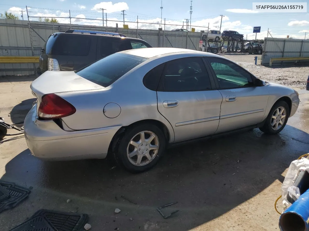 2006 Ford Taurus Sel VIN: 1FAFP56U26A155719 Lot: 72045834