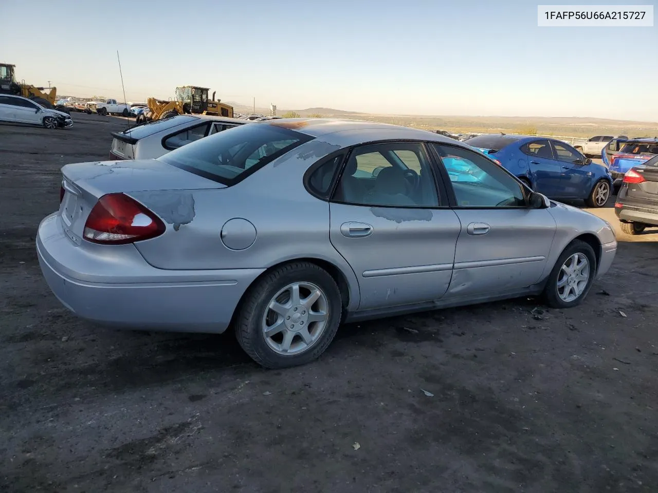 2006 Ford Taurus Sel VIN: 1FAFP56U66A215727 Lot: 72848454