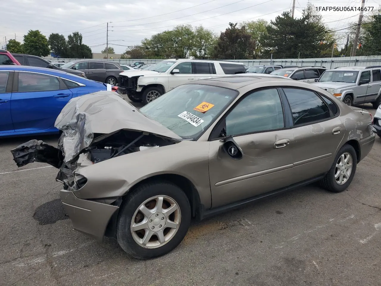 2006 Ford Taurus Sel VIN: 1FAFP56U06A146677 Lot: 73104834