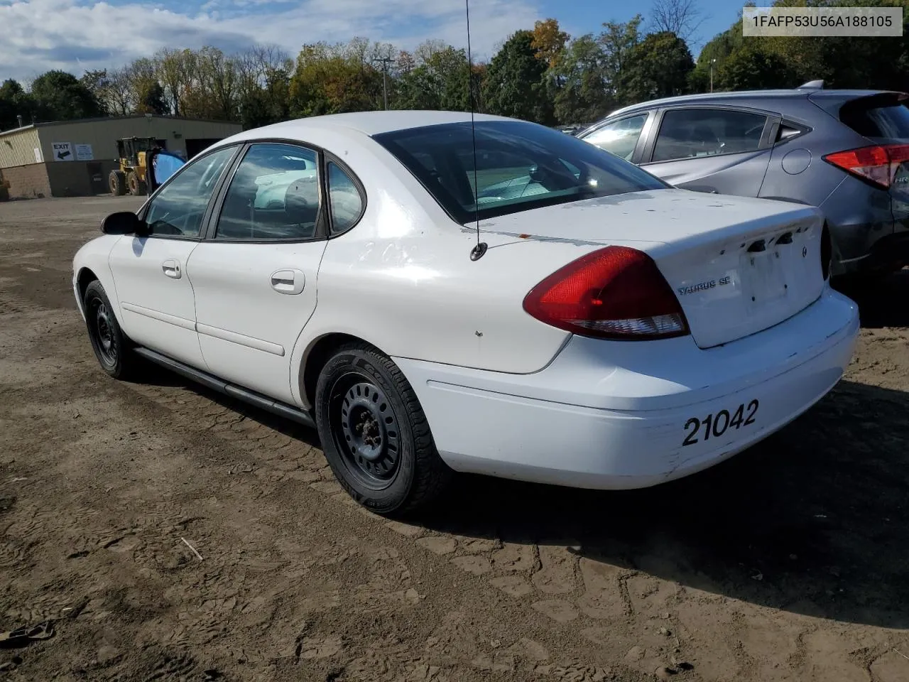 2006 Ford Taurus Se VIN: 1FAFP53U56A188105 Lot: 74956664