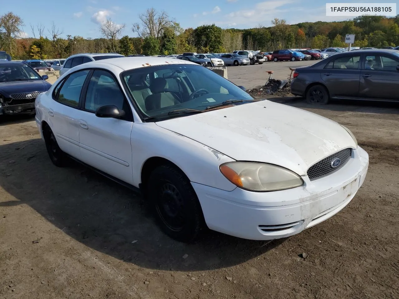 2006 Ford Taurus Se VIN: 1FAFP53U56A188105 Lot: 74956664