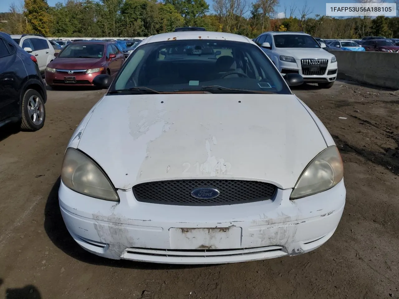 2006 Ford Taurus Se VIN: 1FAFP53U56A188105 Lot: 74956664