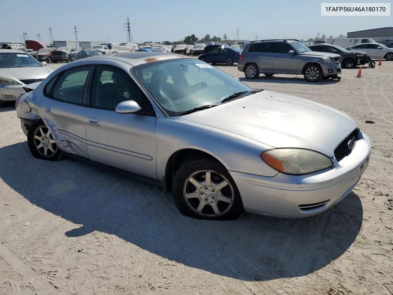 2006 Ford Taurus Sel VIN: 1FAFP56U46A180170 Lot: 75768074