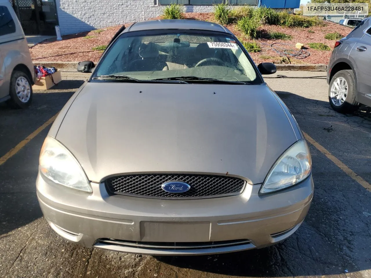 2006 Ford Taurus Se VIN: 1FAFP53U46A228481 Lot: 75950344