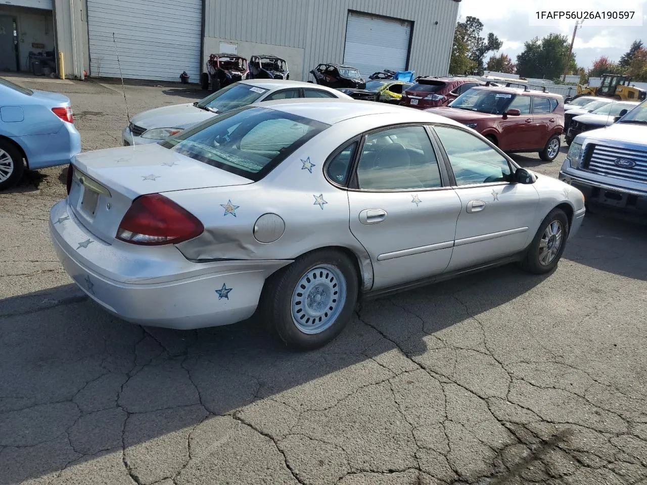 2006 Ford Taurus Sel VIN: 1FAFP56U26A190597 Lot: 76566154