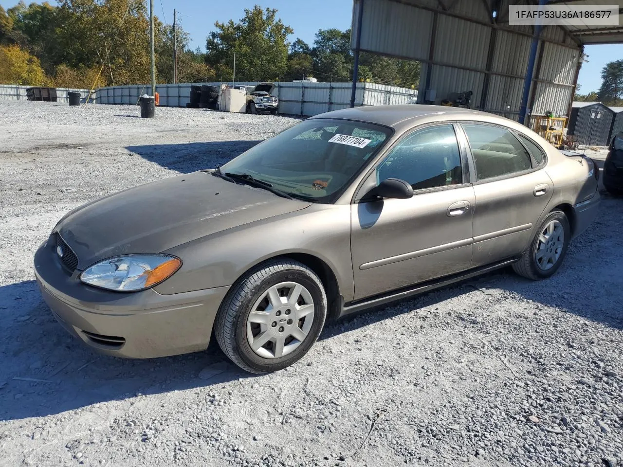 2006 Ford Taurus Se VIN: 1FAFP53U36A186577 Lot: 76977704