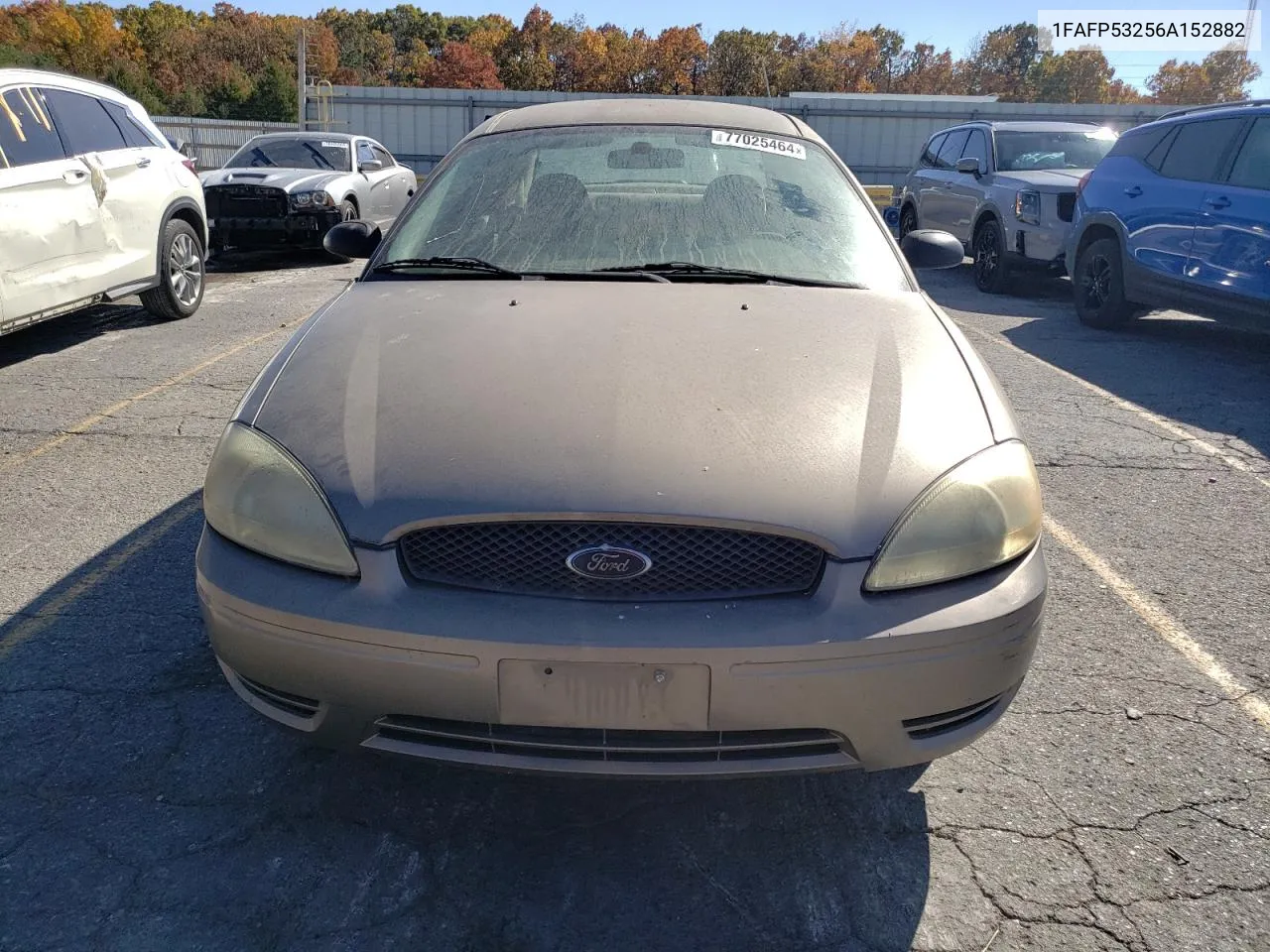 2006 Ford Taurus Se VIN: 1FAFP53256A152882 Lot: 77025464