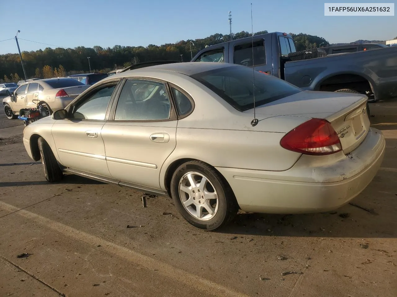 2006 Ford Taurus Sel VIN: 1FAFP56UX6A251632 Lot: 77070514