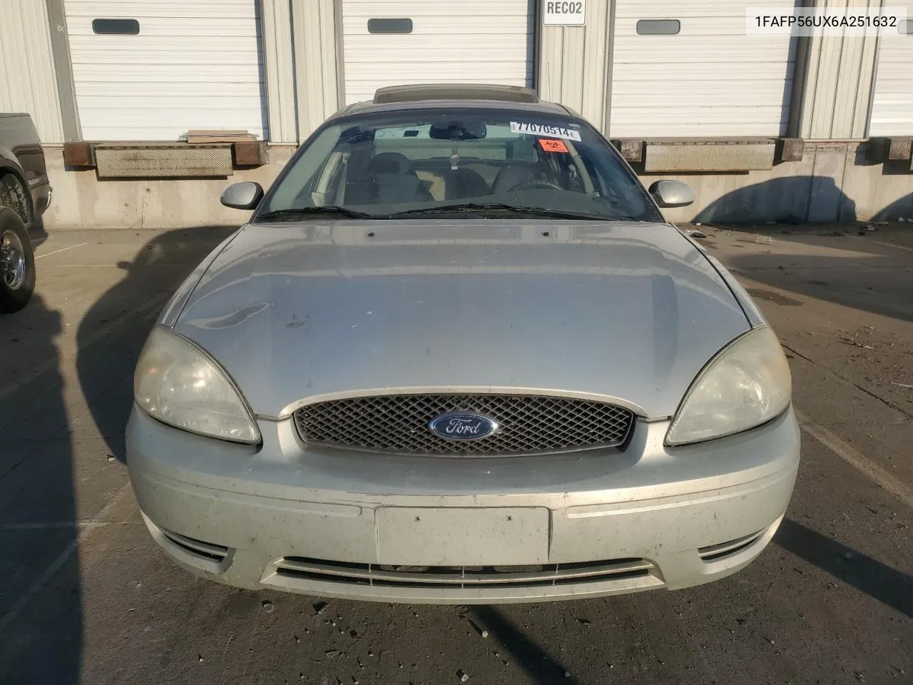 2006 Ford Taurus Sel VIN: 1FAFP56UX6A251632 Lot: 77070514