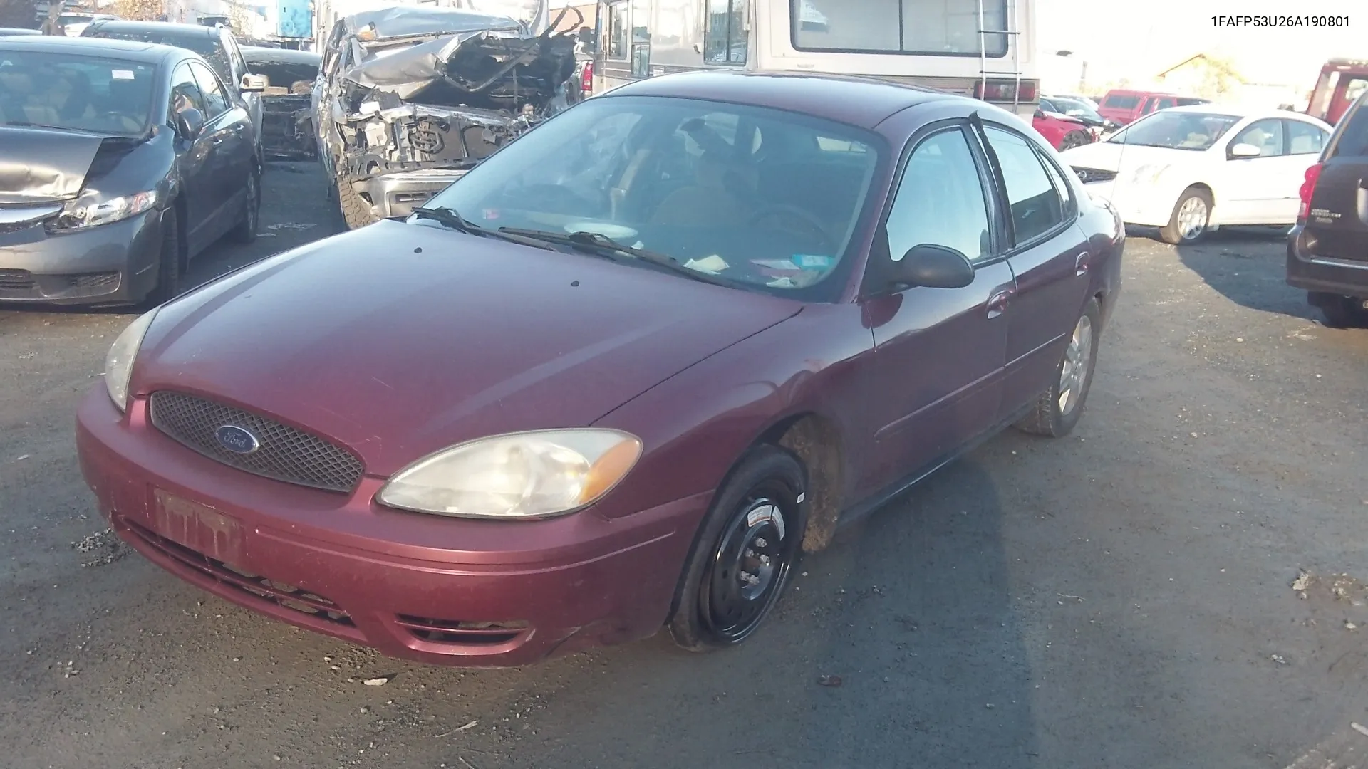 2006 Ford Taurus Se VIN: 1FAFP53U26A190801 Lot: 77238093