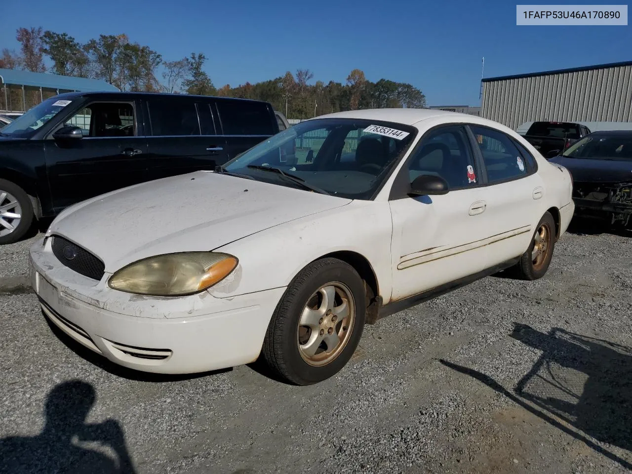 2006 Ford Taurus Se VIN: 1FAFP53U46A170890 Lot: 78353144