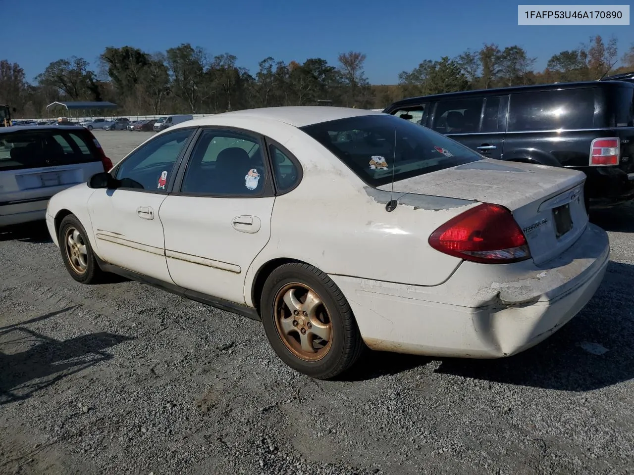 2006 Ford Taurus Se VIN: 1FAFP53U46A170890 Lot: 78353144