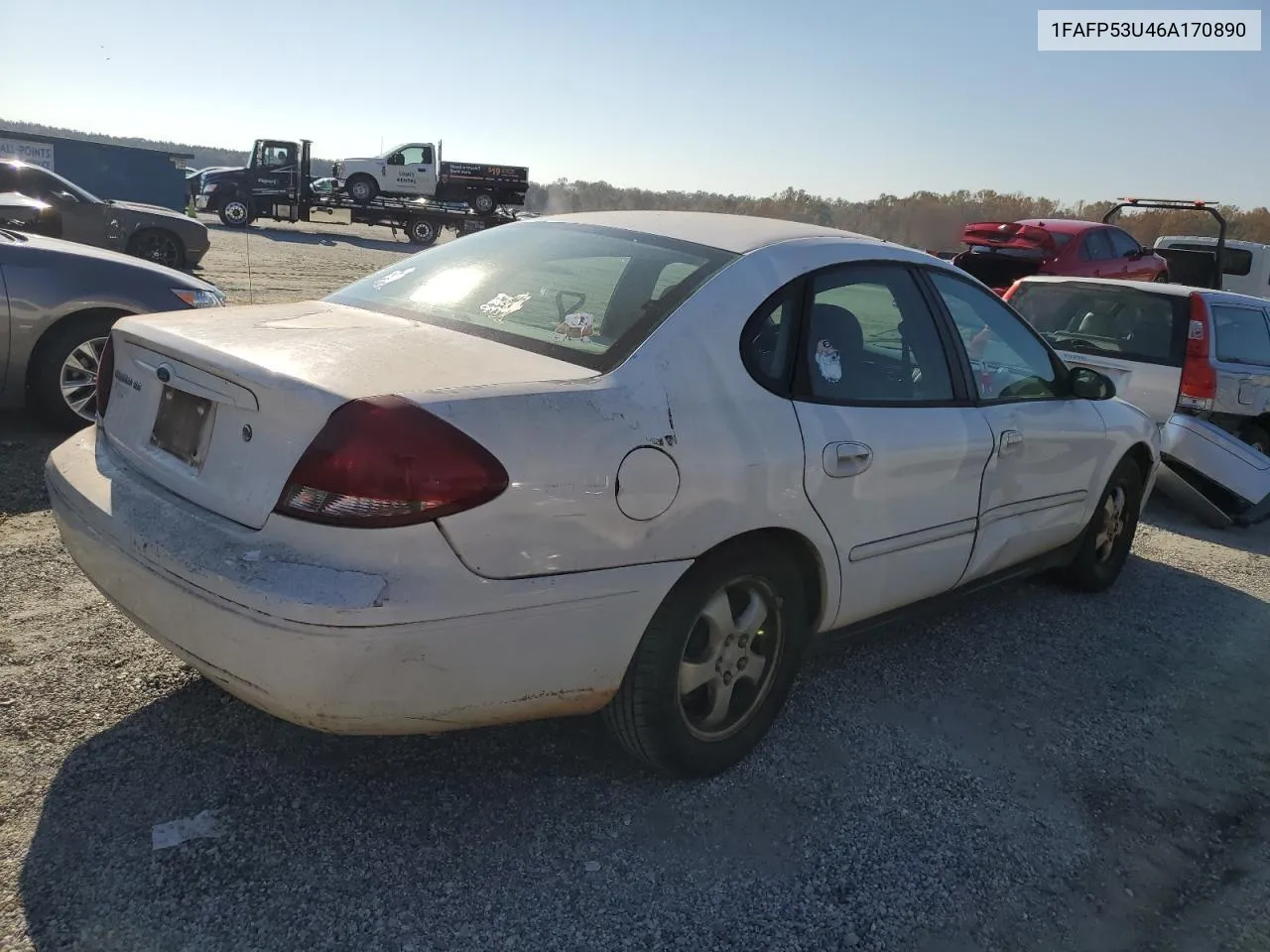 2006 Ford Taurus Se VIN: 1FAFP53U46A170890 Lot: 78353144