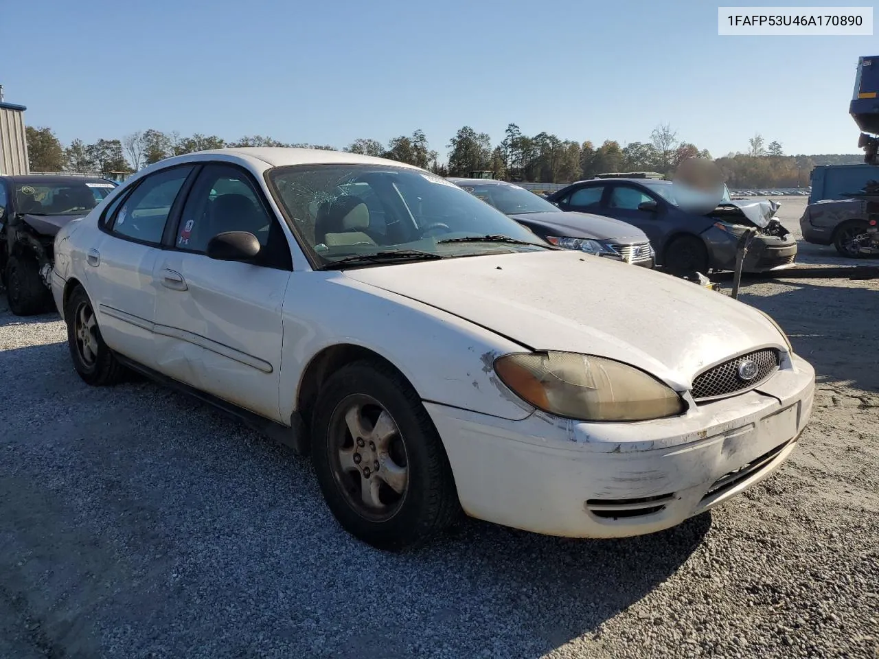 2006 Ford Taurus Se VIN: 1FAFP53U46A170890 Lot: 78353144