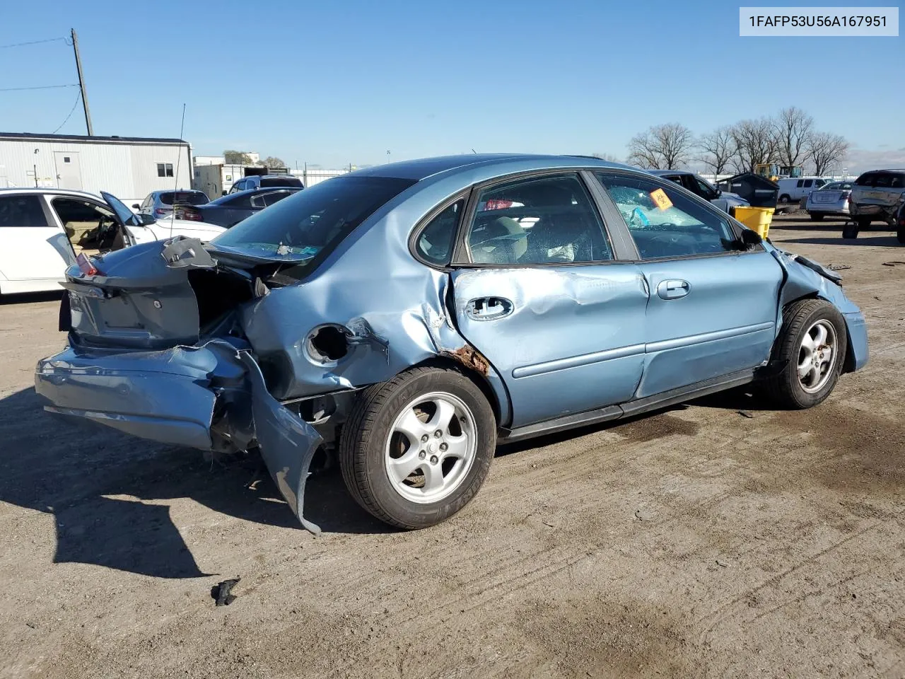 2006 Ford Taurus Se VIN: 1FAFP53U56A167951 Lot: 78982034