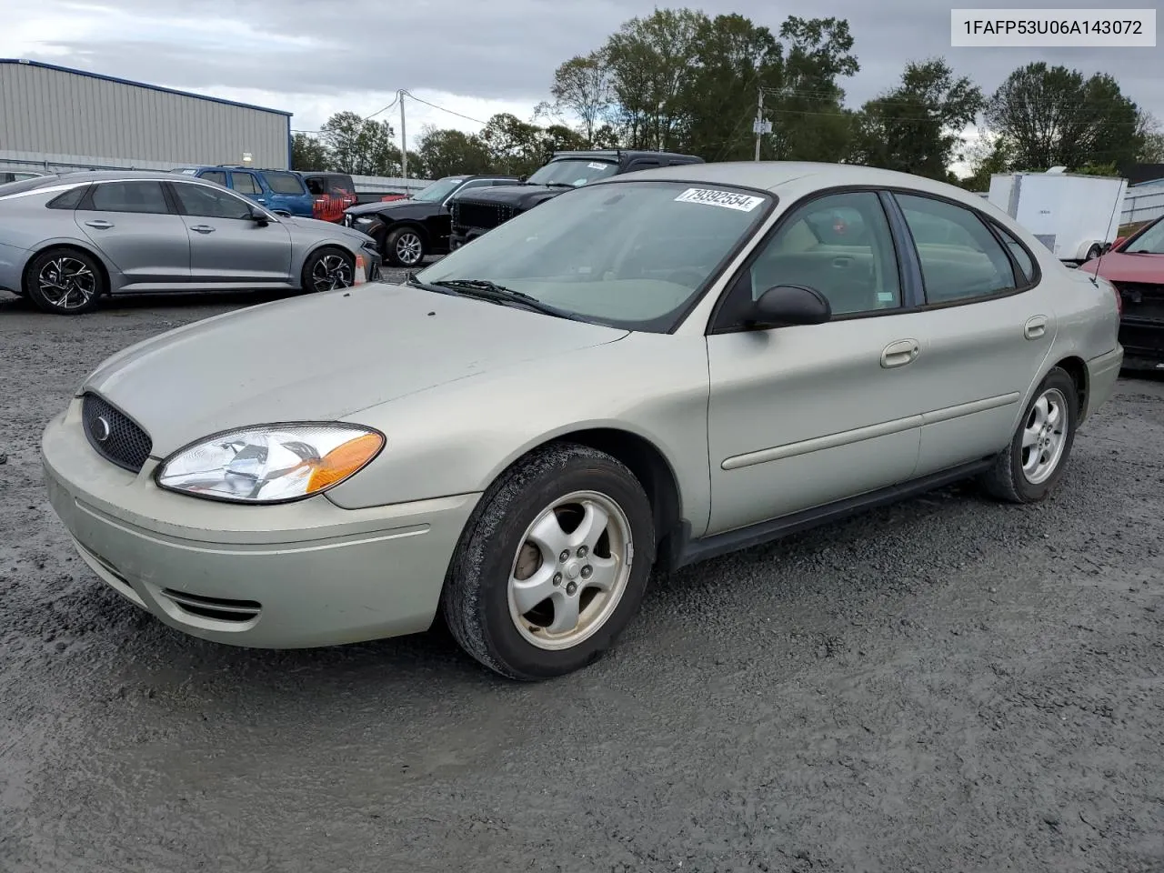 2006 Ford Taurus Se VIN: 1FAFP53U06A143072 Lot: 79392554