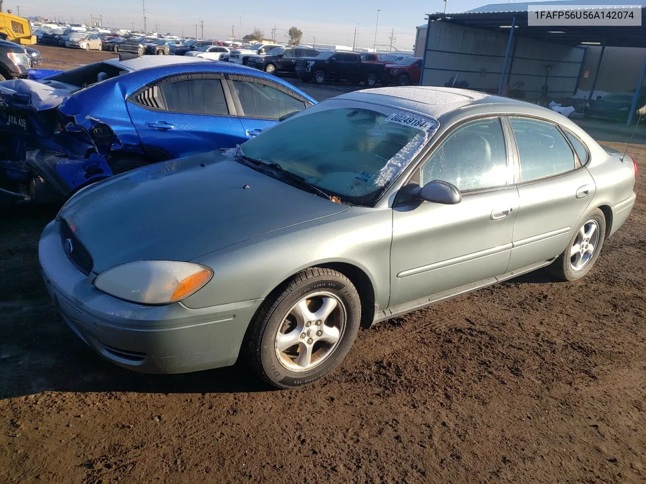 2006 Ford Taurus Sel VIN: 1FAFP56U56A142074 Lot: 80249184