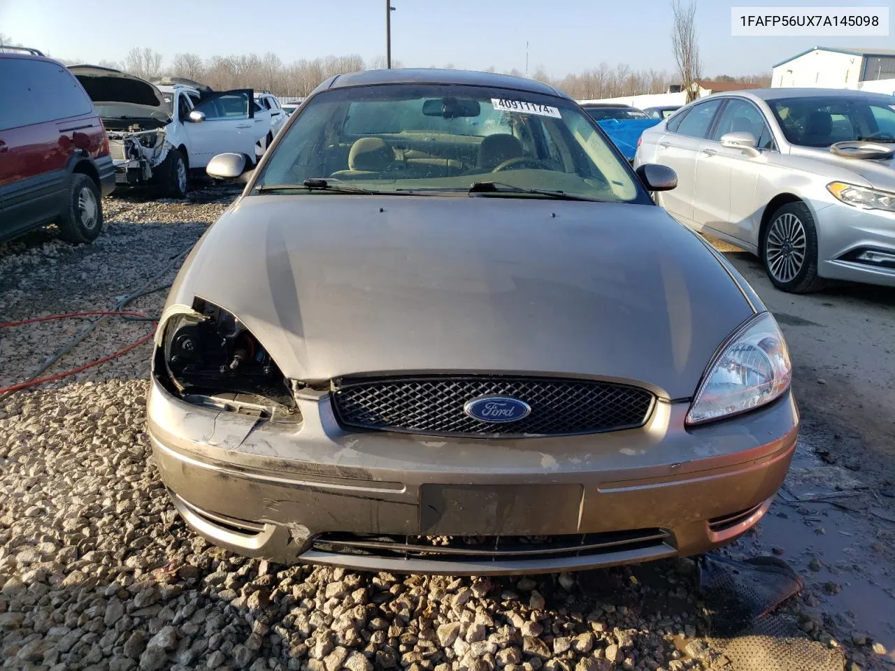 2007 Ford Taurus Sel VIN: 1FAFP56UX7A145098 Lot: 40911174