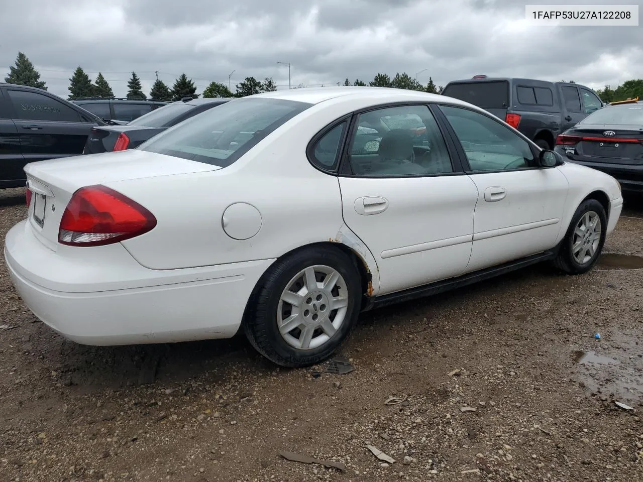 2007 Ford Taurus Se VIN: 1FAFP53U27A122208 Lot: 52367864