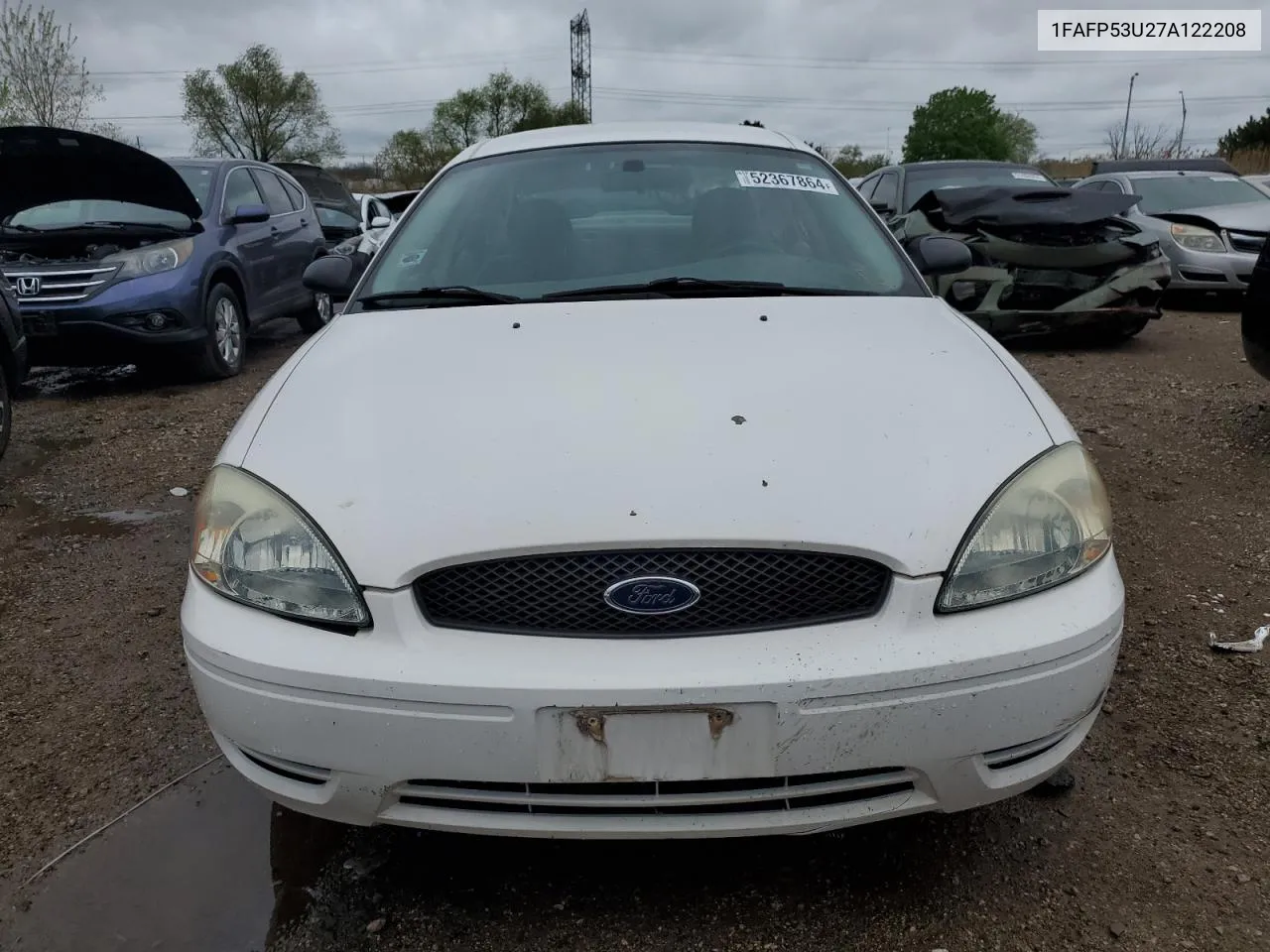 2007 Ford Taurus Se VIN: 1FAFP53U27A122208 Lot: 52367864