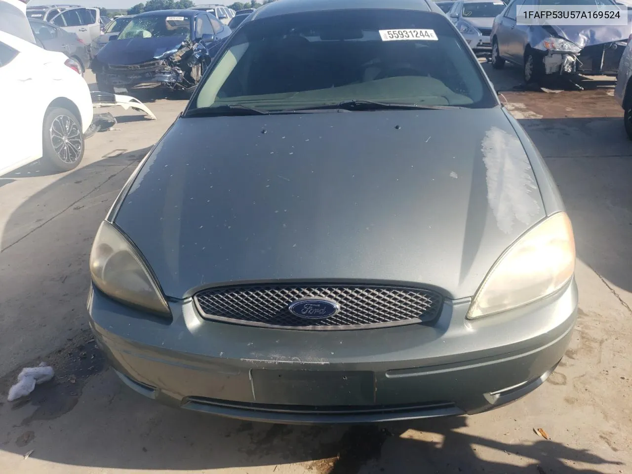 2007 Ford Taurus Se VIN: 1FAFP53U57A169524 Lot: 55931244