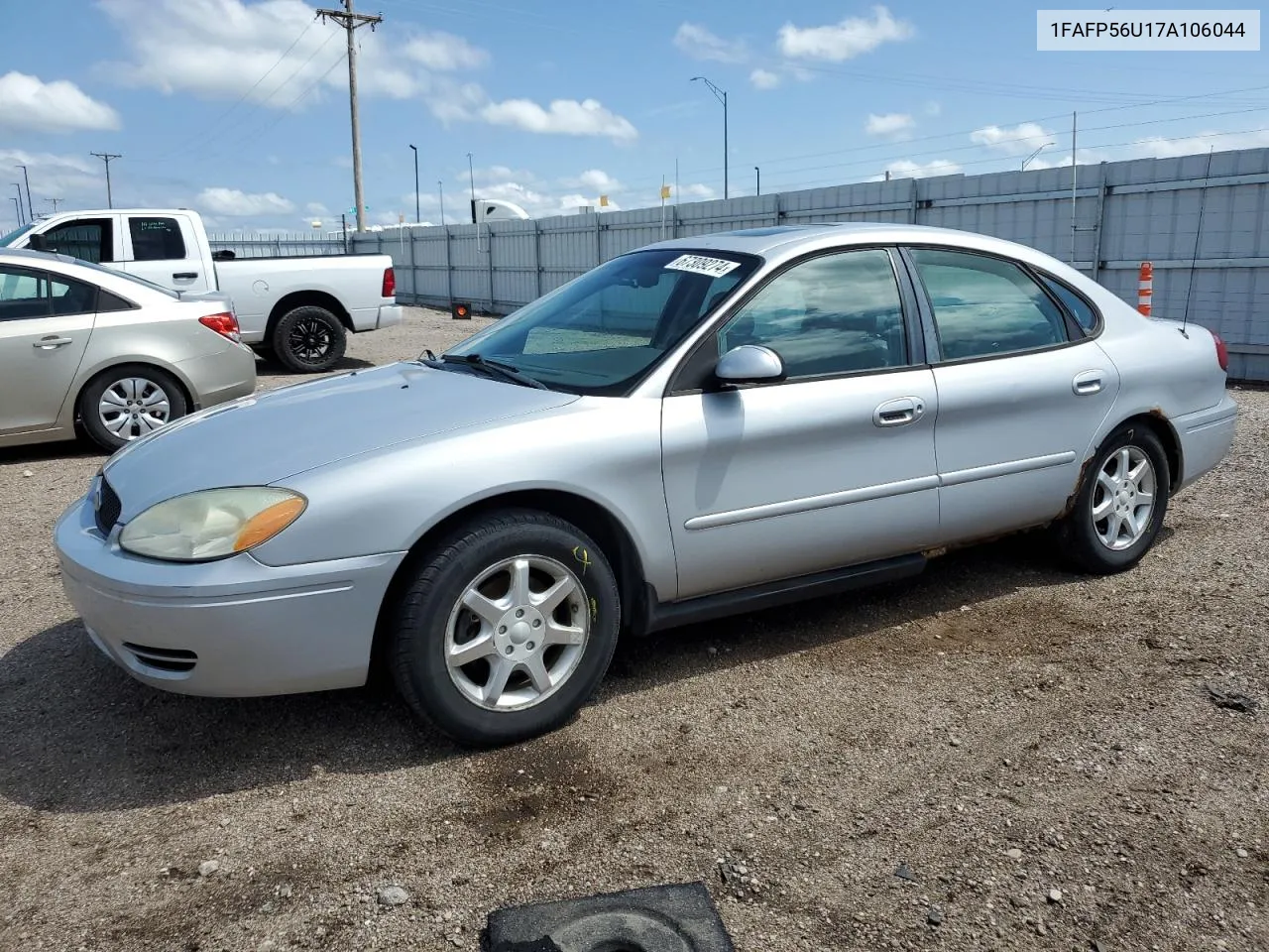 2007 Ford Taurus Sel VIN: 1FAFP56U17A106044 Lot: 67309274