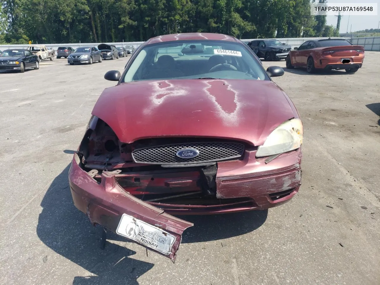 2007 Ford Taurus Se VIN: 1FAFP53U87A169548 Lot: 69461444