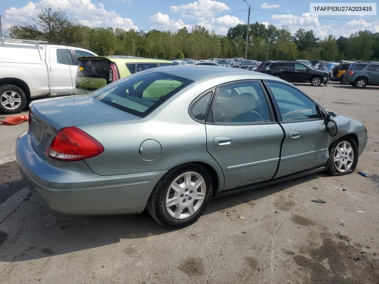 2007 Ford Taurus Se VIN: 1FAFP53U27A203435 Lot: 70683014