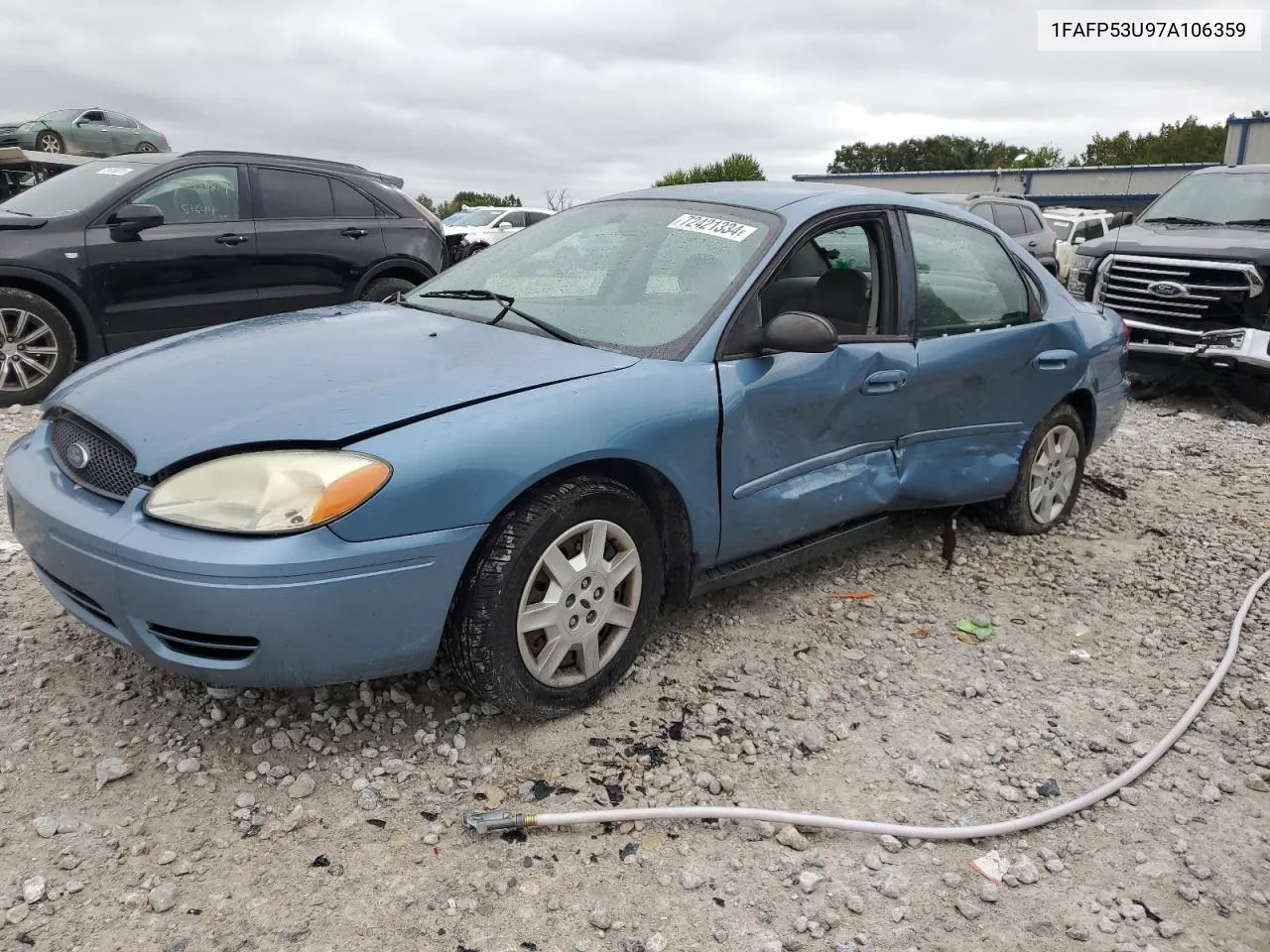 2007 Ford Taurus Se VIN: 1FAFP53U97A106359 Lot: 72421334