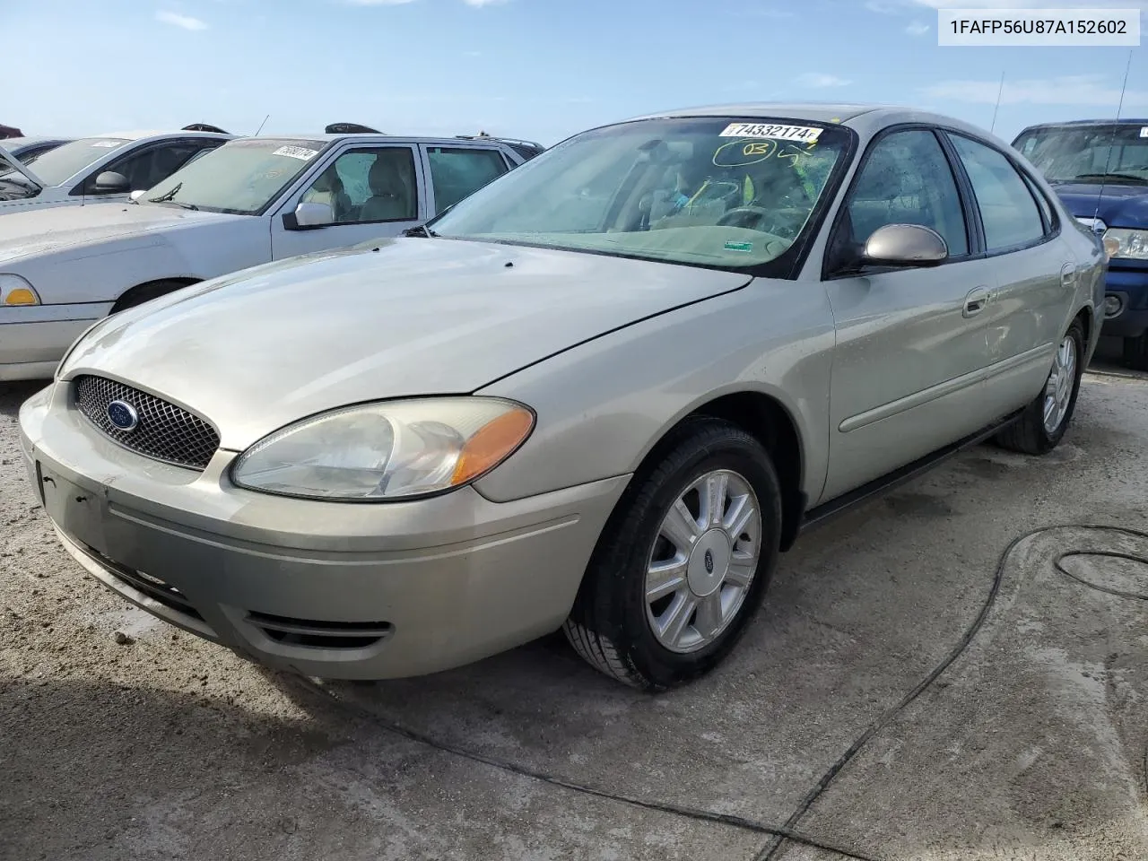 2007 Ford Taurus Sel VIN: 1FAFP56U87A152602 Lot: 74332174