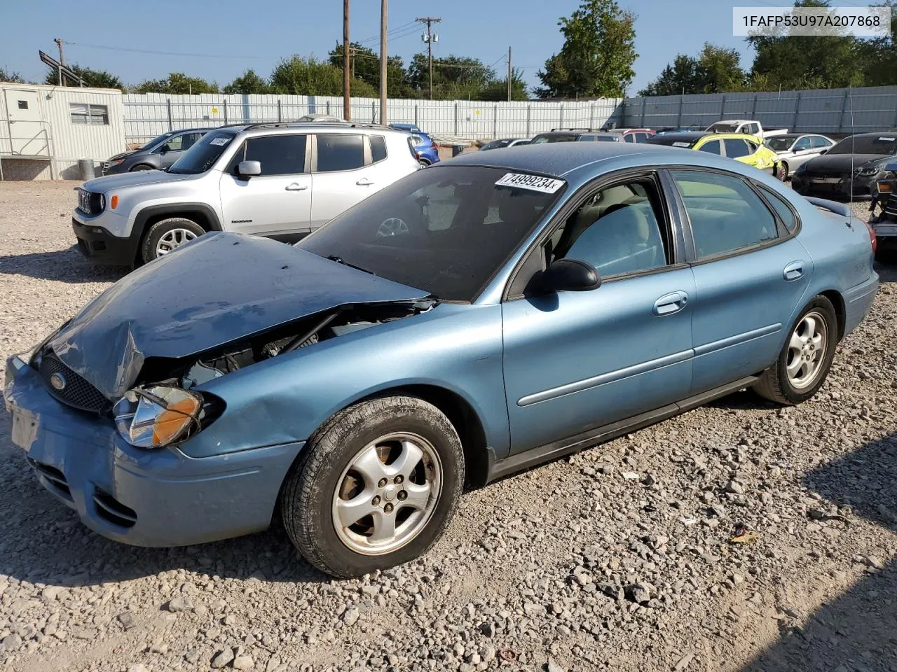 2007 Ford Taurus Se VIN: 1FAFP53U97A207868 Lot: 74999234