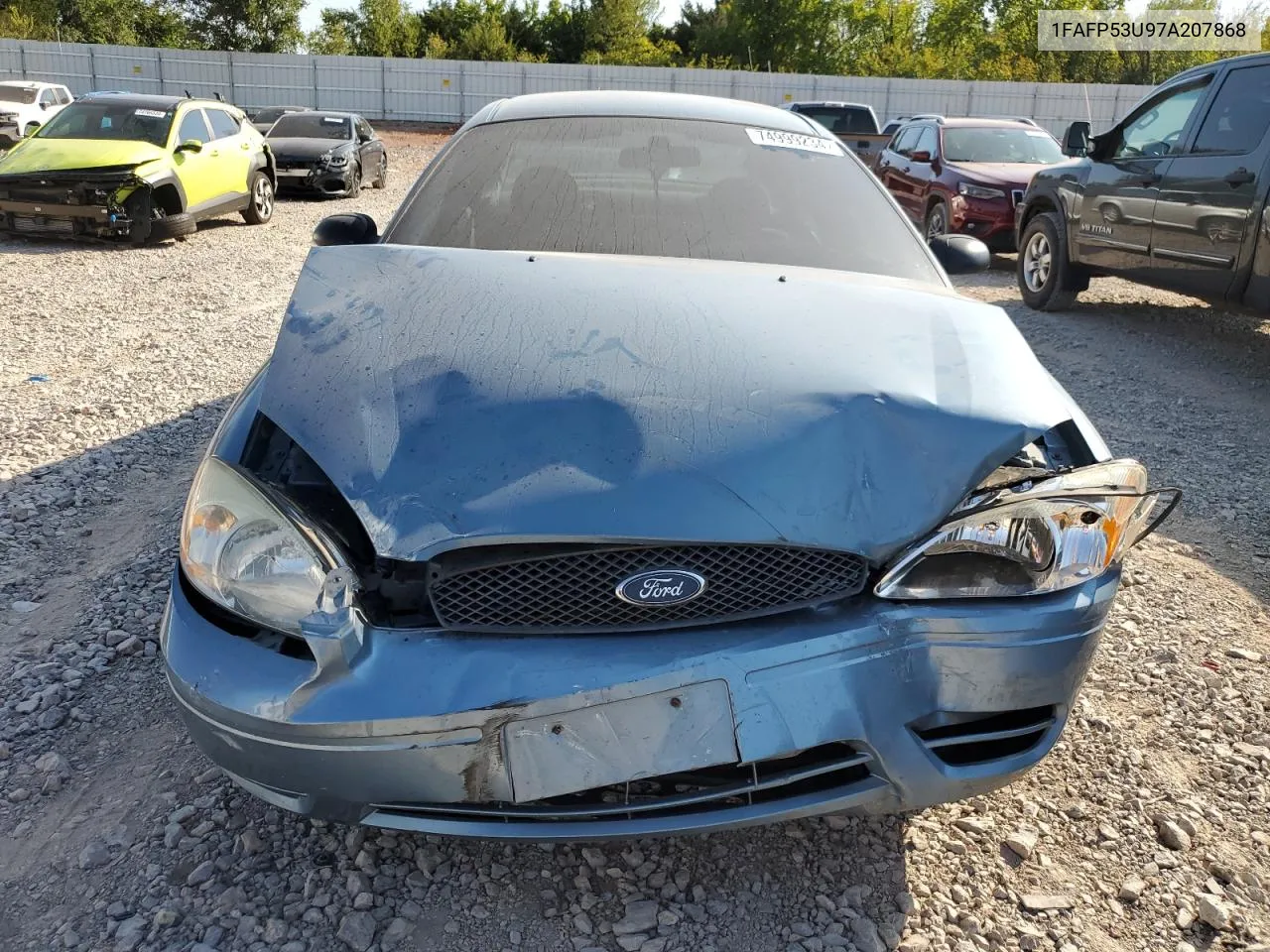 2007 Ford Taurus Se VIN: 1FAFP53U97A207868 Lot: 74999234