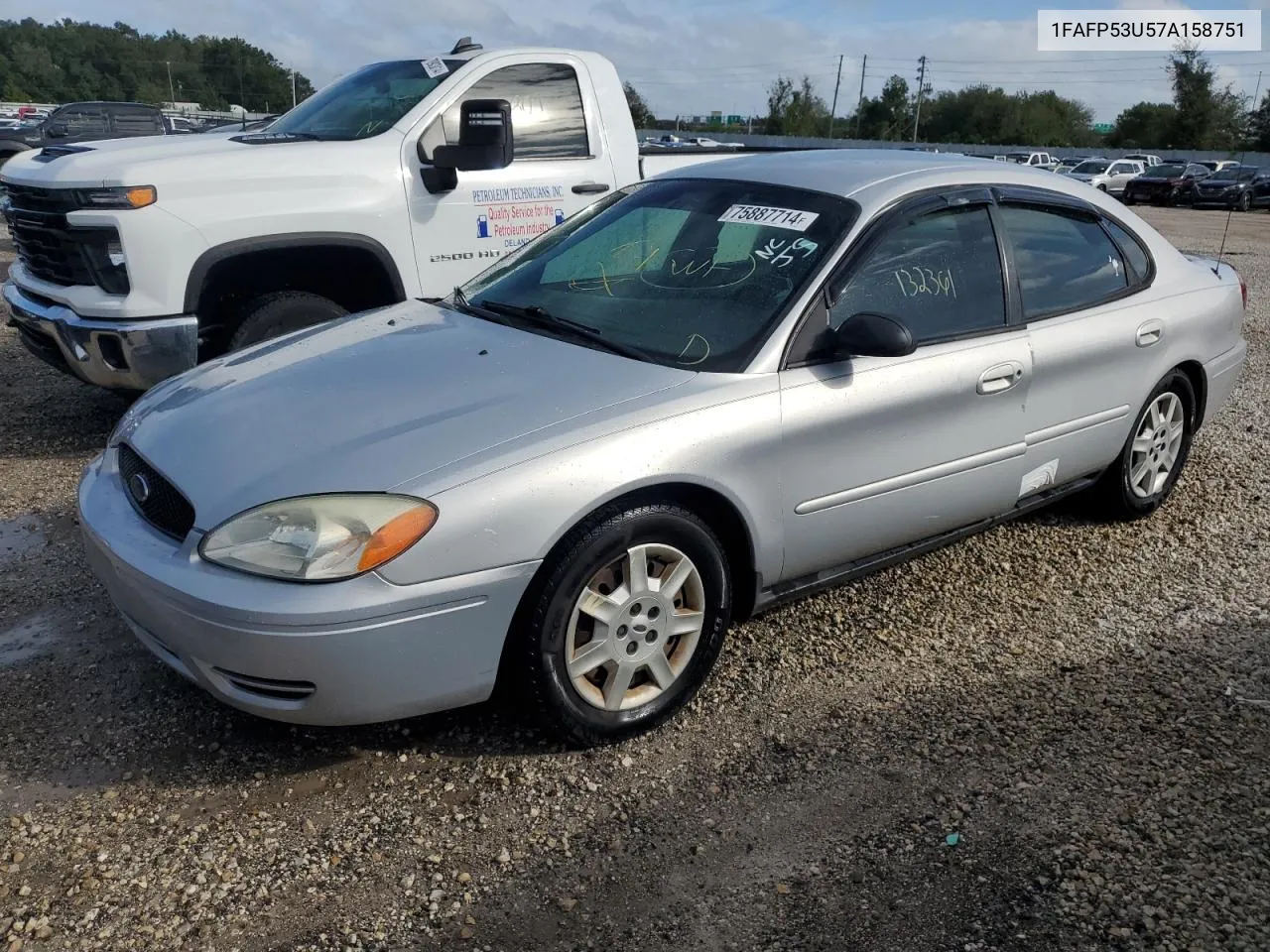 2007 Ford Taurus Se VIN: 1FAFP53U57A158751 Lot: 75887714